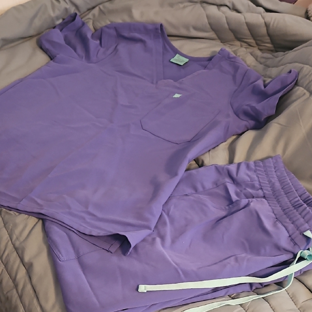 Purple Women's Scrub Set